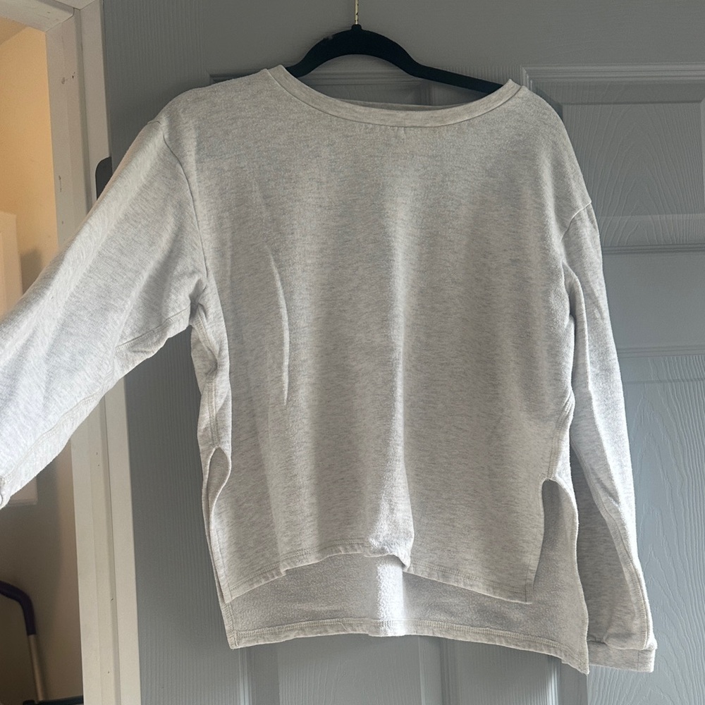 Orangetheory Light Gray Crew Neck Sweater